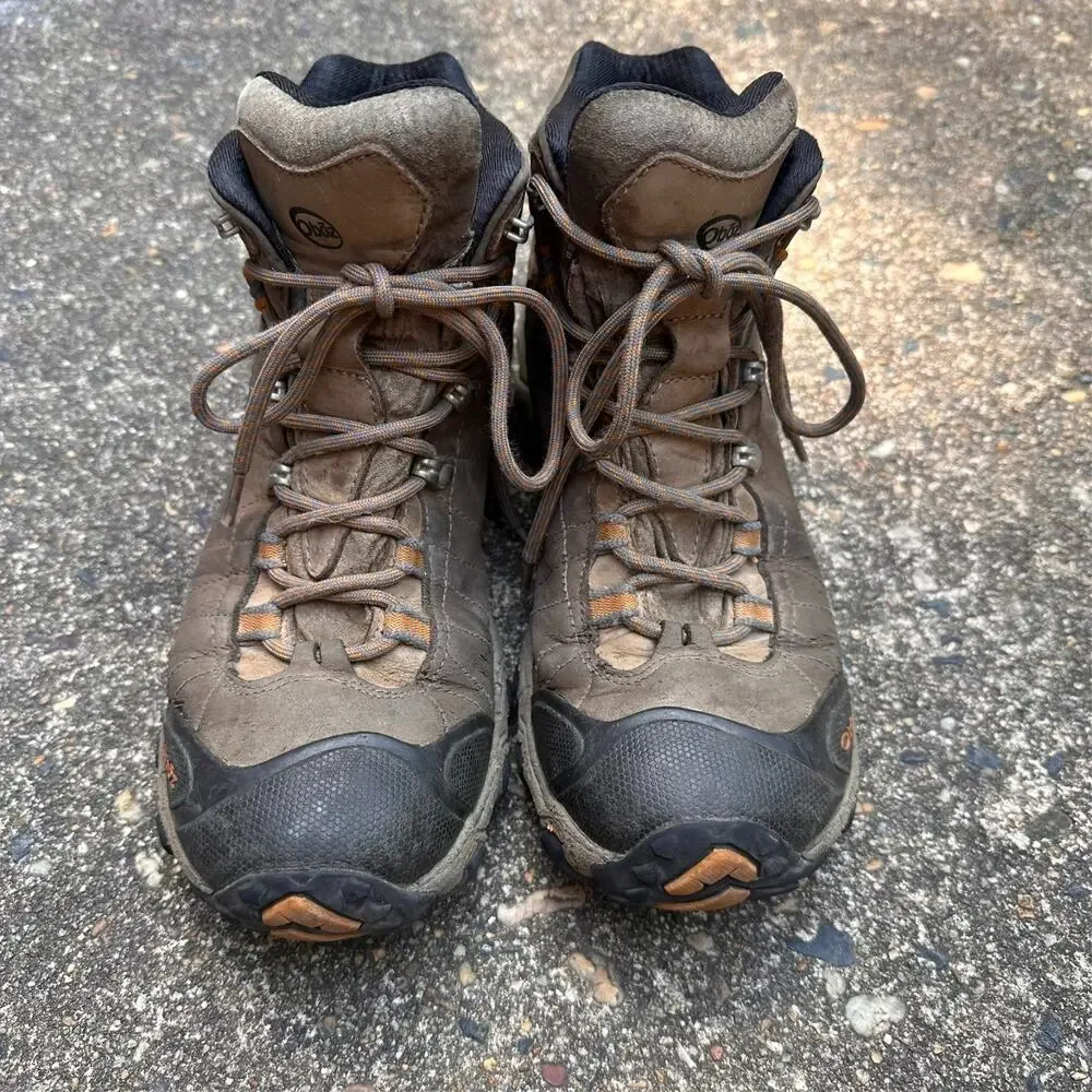 Oboz Bridger Mid Waterproof Hiking Boots Men's 9.5 B-Dry Brown Leather Lace Up